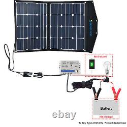 ACOPOWER 12V 70 Watt Foldable Solar Panel Kit Portable Solar Charger Suitcase