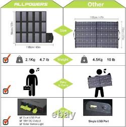 ALLPOWERS 300W Power Station with 100W Solar Panel For Camping Traveling Outdoor
