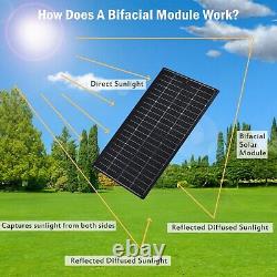 Bifacial Solar Panel 200 Watt 12V 10BB Monocrystalline Solar Panels More 5%-25%