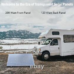 Bifacial Solar Panel 200 Watt 12V 10BB Monocrystalline Solar Panels More 5%-25%