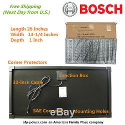 Bosch Plug-n-Power Kit 30W 30 Watt Mono Solar Panel Charger 12v Battery RV Boat