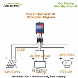 Bosch Plug-n-Power Kit 30W 30 Watt Mono Solar Panel Charger 12v Battery RV Boat