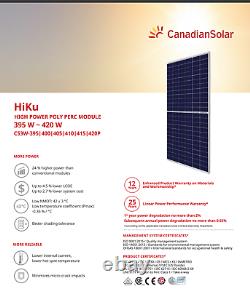 CANADIAN SOLAR PANEL-CS3W-420P-QTY OF 27 -Total 11340Watts