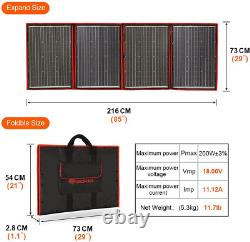DOKIO 220W 18V Foldable Solar Panel Kit Lightweight 9Lb Monocrystalline Solar