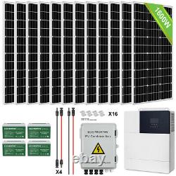 ECO 1600W 2400W 3600W Watt 24V/48V Volt Solar Panel Kit For Home RV Fifthwheel