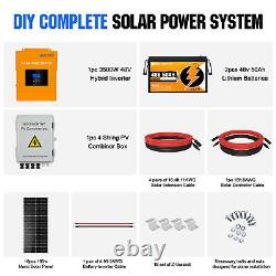 ECO 3KW 3200 Watt 48V Complete Solar Kit with 80A MPPT Controller for House Shed