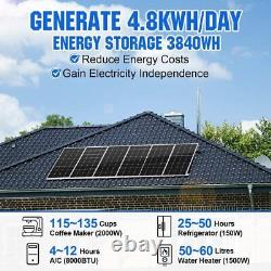 ECO-WORTHY 1200 Watt Solar Panel Complete Kit Solar Power Generator with Battery