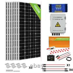 ECO1600W Watt Off Grid Complete Solar Panel Kit 3500W Inverter 400Ah Gel Battery
