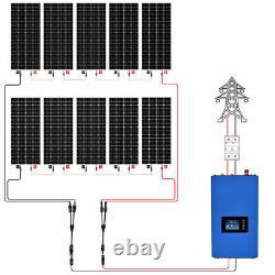 Eco-worthy 2000W 1600W 1200W 800W Watt On Grid Tie Solar Panel Kit For Home US