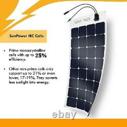 Great For Camper Van, Made in France 110-watt SunPower Flexible Solar Panel