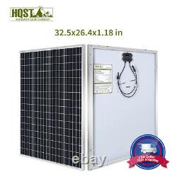 HQST 100 Watt 12 Volt Monocrystalline Solar Panel for Boat, Caravan, RV and BATT