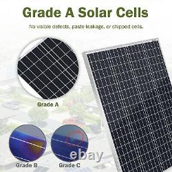 HQST 100 Watt 12 Volt Monocrystalline Solar Panel for Boat, Caravan, RV and BATT