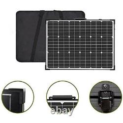 HQST 100 Watt 12Volt Off Grid Monocrystalline Portable Foldable Solar Suitcase