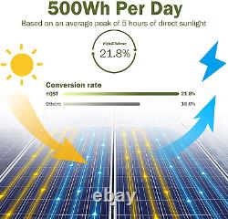 HQST 100 Watt Monocrystalline Solar Panel High Efficiency Module PV Power for Ba