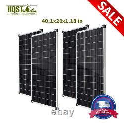 HQST 100 Watt Monocrystalline Solar Panel for Battery Charging Boat, Caravan, RV