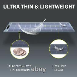 HQST 100W Watt 12V Mono 9BB High-Flexible Lightweight Solar Panel for RV/ Boat