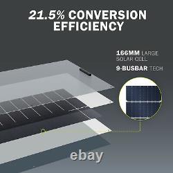 HQST 100W Watt 12V Mono 9BB High-Flexible Lightweight Solar Panel for RV/ Boat