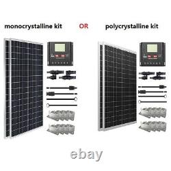HQST 200W Watt 12V Solar Panel Starter Kit With 30A PWM Charge Controller RV Home