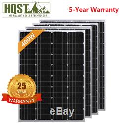 HQST 400W Watt 12V Mono Solar Panel 4PCS 100 Watt 12V Monocrystalline Boat Home