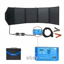 HY4x12.5W 12V 50 Watt Portable Solar Panel Kit With 5A Charge Controller for RV Bo