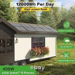 JJN 10BB 400watt Bifacial Solar Panels 12V/24V 2400-8000 Watt Solar Panel Kit