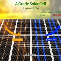 JJN 9BB Solar Panel 12V 100 Watt Monocrystalline High Efficiency Solar Panels