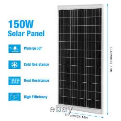 Large 150W Watt 12V Volt Monocrystalline Solar Panel PV Power High Efficiency