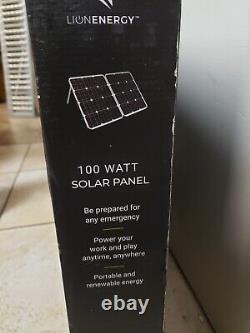 Lion Energy Solar Panel 100 Watt Foldable Portable 12 Volt New
