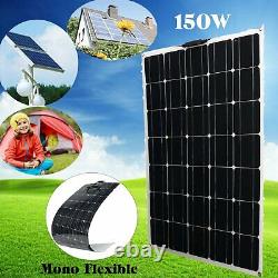 Monocrystalline 18V 150WATT Solar Panel Flexible Charge Car RV Boat Home Camp BT