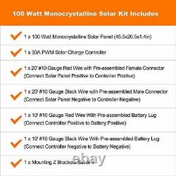 Monocrystalline Solar Kit 100 Watts 12 Volts