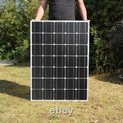 Monocrystalline Solar Panel 100 Watts Rigid Off-Grid Charge for RV Marine Home