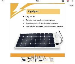 NEW SunPower 100 Watt Mono Solar, Off Grid Power LISTING IS FOR THREE PANELS