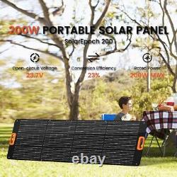 NURZVIY 200W Portable Solar Panel Foldable Lightweight Waterproof for Outdoor