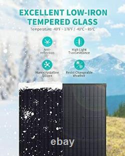 Nekteck 100 Watt Portable Monocrystalline Solar Panel with Waterproof Desig
