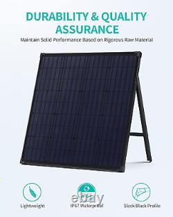 Nekteck 100 Watt Portable Monocrystalline Solar Panel with Waterproof Design &