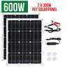 New 600w 300 Watt Monocrystalline Pet Solar Panel Kit 18v Rv Car Battery Charger