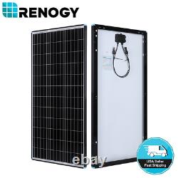 New Design Renogy 100W Watt 12V Volt Monocrystalline Solar Panel With Black Frame