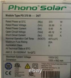 New Phono Solar 370W Mono 72 Cell Solar Panel 370 Watts UL Certified