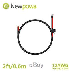 Newpowa 100 Watt 100W solar panel Kit Monocrystalline 12V Off Grid Battery RV