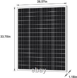 Newpowa 100 Watts 12 Volts Monocrystalline Solar Panel 100W 12V Compact Design