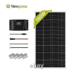 Newpowa 160W Watt Mono Solar Panel 12V Battery RV Off Grid Complete kit