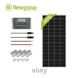 Newpowa 180W Watt Monocrystal Solar Panel 12V Battery RV Off Grid Complete Kit