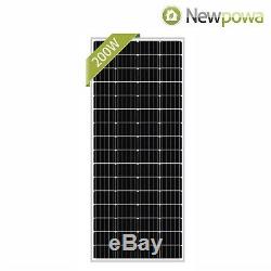 Newpowa 200 Watts Solar Panel Monocrystalline High efficiency RV Marine off grid