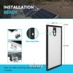 Open Box Renogy Rigid 100W Watt Mono Solar Panel 12V Volt Black Frame Off Grid