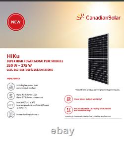 PALLET OF 30-CANADIAN SOLAR PANEL-CS3L-355MS-BEST PERFORMANCE-Total 10650Watts