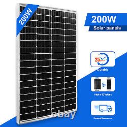 PFCTART 200W Watt 12V Volt Monocrystalline Solar Panel PV Power High Efficiency