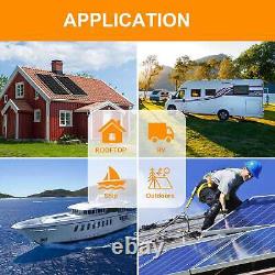 PFCTART Mono Solar Panel Full Kit 200 Watt 12V For Homes Boat Camper RV PV Power