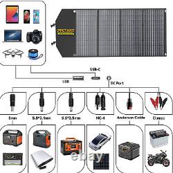 Portable 100 Watt Solar Panel RV Charger Camping Fishing Power Station Charging