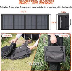 Portable 40W Solar Panels for 100-300W Power Stations, DC 12-15V Output, USB 3.0