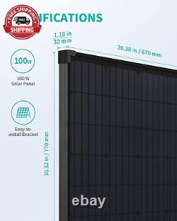 Portable Monocrystalline Solar Panel 100 Watt with Waterproof Design & High-Effi